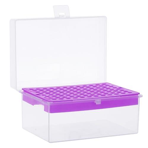 Caja de Puntas de 96 Pocillos con Tapa para Laboratorio