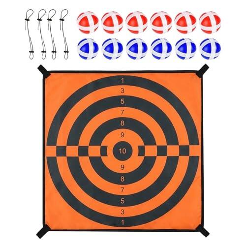 Juego De Dardos En Trampolín | Divertidos Accesorios Interactivos | Accesorios de Trampolín para - Juego De Entrenamiento Activo Al Aire Libre Cumpleaños Club Competición Pared Jardín