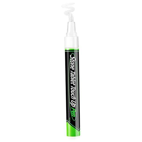 Rotulador de pintura blanca, paquete de 2 bolígrafos de pintura blanca, marcador de retoque impermeable para restaurar inscripciones de lápidas descoloridas, punta