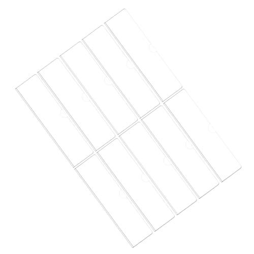 Cabilock 10 Unidades Soporte para Letrero de Nombre de Pared de Acrílico Transparente con Cinta Adhesiva, Tamaño Versátil y Fácil Instalación para Oficinas y Entornos Educativos