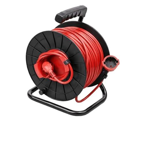 Enrollacables jardin IP20 50m 3x1,5mm Negro-Rojo - Silver Electronics