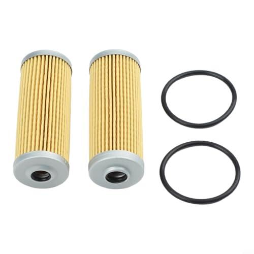 2 filtros de combustible MIU804763 M801101 CH10479, filtración de dos etapas con malla de acero inoxidable 30 y fibra de vidrio de 200 micrones, para 1023E 1025R 1026R 1435 1445 1545 1550 1565 para