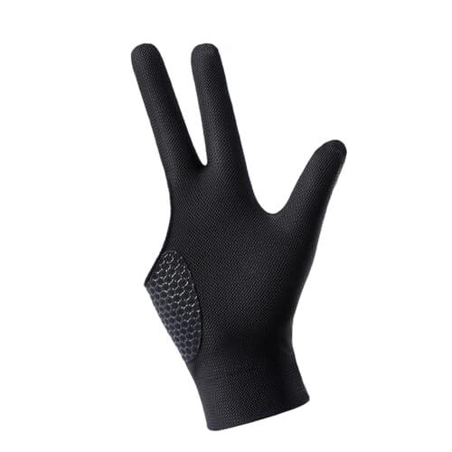 POXZSFX Guante de Billar de 3 Dedos cómodo y Transpirable, elástico y de Alto Rendimiento para Hombre y Mujer.