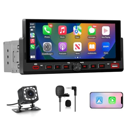 Actualiza tu vehículo con la radio Junsun 1 DIN: CarPlay, Android Auto y Pantalla IPS