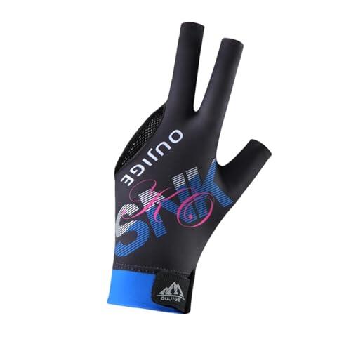 POXZSFX Guantes de Billar cómodos para Hombre y Mujer, de 3 Dedos, Antideslizantes, fáciles de Usar, Transpirables y elásticos.