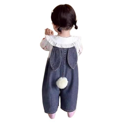Mono para niños: detalle de cola de pompón, ropa unisex suave y transpirable, ropa versátil con temática de conejito de Pascua, componente de costura interna reforzada | Conjunto para niños pequeños p