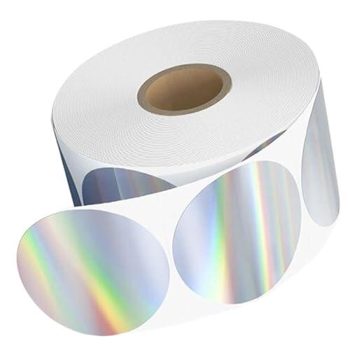 Pegatinas térmicas redondas, pegatinas redondas para impresión - Etiquetas térmicas autoadhesivas - Para el hogar, la oficina, la escuela, los negocios, el aula, los envíos, los paquetes y