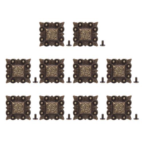 Ahgsup 10 Juegos de Remaches de Cuero de 31 Mm con Tornillos PH de 7 Mm, Remaches Decorativos de Aleación de Zinc Resistentes para Manualidades, Cinturones, Bolsos, Reparación de
