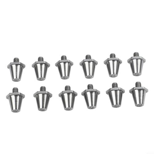 Tacos de aleación de aluminio para botas de fútbol, 12 piezas para rendimiento de campo con estabilidad de forma cónica y compatibilidad de rosca de 5 mm (13 mm)