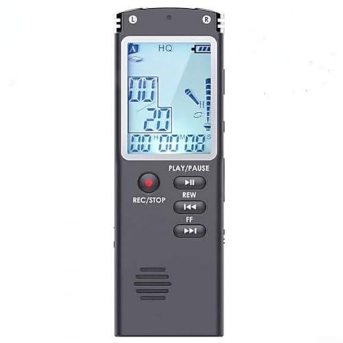 Grabadora de voz digital Dictáfono Grabadora de audio USB profesional con reproductor de MP3 WAV, dispositivo de grabación portátil para conferencias, entrevistas, reuniones, notas, sonido compacto