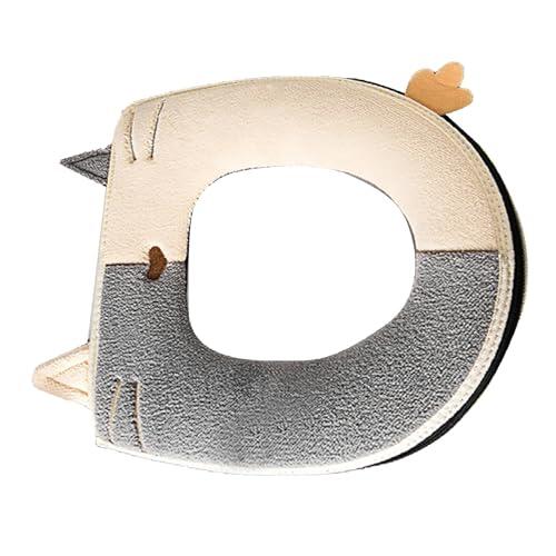 YWBL-WH Almohadilla para Tapa de Inodoro, Cojín para Inodoro Lavable de Terciopelo de Algodón Suave, Diseño Antideslizante, 41,6 X 38,5 Cm, Ideal para el Baño del Hogar