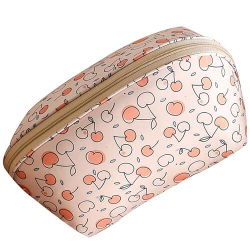 CTIRCHIU Bolsa Organizadora Ropa Interior Portátil con Compartimentos Múltiples Ligera y Práctica para Viaje y Negocio Diseño Decorativo Rosa Cereza para Sujetador Calcetines y Prendas