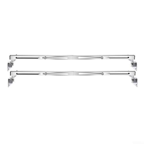 Sistema de soporte de fregadero de acero inoxidable con 2 soportes, barra de soporte y soporte anticaída para uso en lavabo de verduras (71-100 cm)