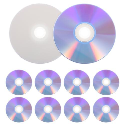 DOITOOL Discos DVD Grabables para Copias de Seguridad y Grabación de Vídeos, Paquete de 10 Unidades, Material Duradero Adecuado para Uso en Ordenadores y Archivos Digitales