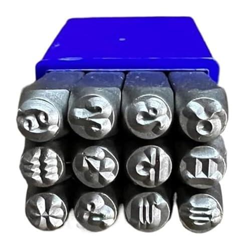 Juego de sellos con letras y números, Juego de sellos con números y letras del zodiaco horóscopo, 3mm, 12 Uds., joyería DIY
