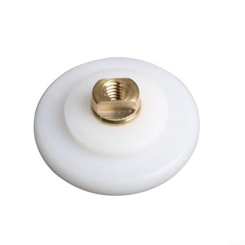 Paquete de 8 rodillos de puerta de ducha para puertas de vidrio, ruedas ranuradas de nailon y latón de 26 mm con rodamientos de bolas, compatibles con mamparas de ducha de 3 a 6 mm de grosor,