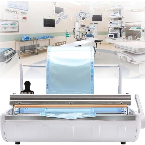 Máquina de sellado de embalaje, sellado automático de bolsas de esterilización de 500 W para uso dental y médico, equipo de desinfección profesional para rollos de esterilización