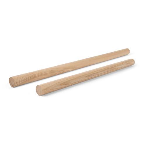 Varilla redonda de fresno de 40 mm de diámetro [300 – 1000 mm de longitud a elegir] – Barra de madera maciza cepillada lisa – natural y secado técnico – ideal para la construcción de muebles y