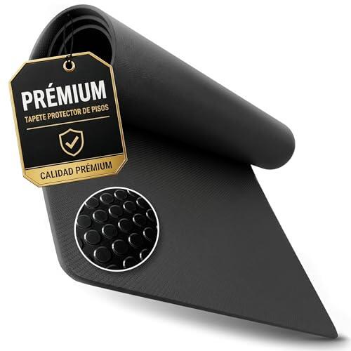 Floordirekt Sparta - Esterilla de protección para el suelo (120 x 60 cm, antideslizante, para cinta de correr, entrenadores elípticos y aparatos de fitness, amortiguador, insonorización, PVC
