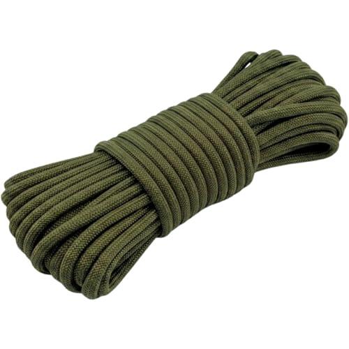 Lumonic 10m Paracord 4mm Verde militar | 100% nailon | 7 núcleos, funda de 32 filamentos | Capacidad de carga máx. 250 kg | correa para perro, pulsera, outdoor, bushcraft, cuerda para tienda de campañ