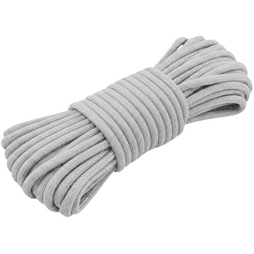 Lumonic 10m Paracord 4mm Gris | 100% Nailon | 7 núcleos, Funda de 32 filamentos | Capacidad de Carga máx. 250 kg | Correa para Perro, Pulsera, Outdoor, bushcraft, Cuerda para Tienda de campaña