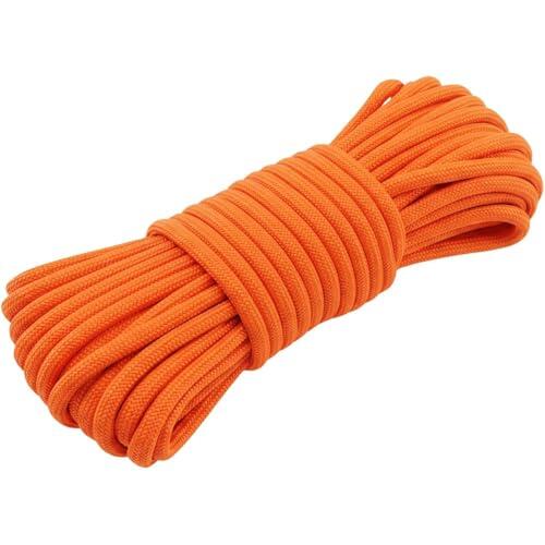 Lumonic 10m Paracord 4mm Naranja | 100% Nailon | 7 núcleos, Funda de 32 filamentos | Capacidad de Carga máx. 250 kg | Correa para Perro, Pulsera, Outdoor, bushcraft, Cuerda para Tienda de campaña