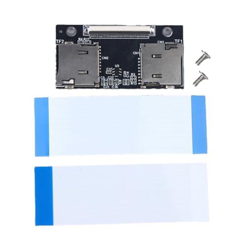 Qomcsrl Tarjeta de Memoria TF Dual con Interfaz CE, Tarjeta de Expansión para Control Industrial de Computadoras y Videograbadoras.