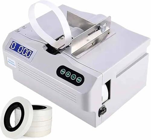 Oiyeknrd Máquina automática para empaquetar Billetes, máquina para empaquetar Efectivo rápidamente, máquina para empaquetar Billetes de Escritorio con Pantalla LCD, Ideal para finanzas y cajeros.