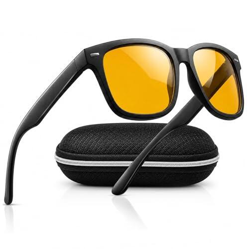 gelpretty Gafas de Bloqueo de Luz Azul, Gafas Antideslumbramientos y Antifatiga, Gafas para Juegos, Alivio de la Fatiga Ocular, para Pantallas, Juegos, TV y Teléfonos Móviles (Ámbar)