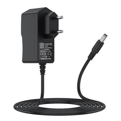 Meliya Cargador Fuente de Alimentación 5V 2A Enchufe EU,DC 5.5 x 2.1mm para CCTV Cámaras,Tiras LED,TV Box,Mini PC,Portátil,Cámara IP,HUB USB,Splitter,DAC,NAS,Tanix