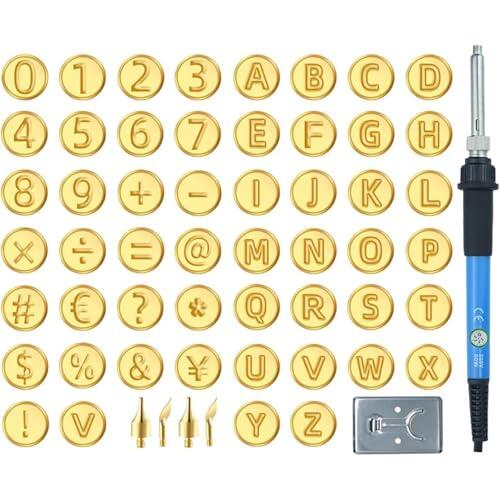 Kit de pirograbado de madera de doble lápiz: pirograbado con símbolo del , plantilla con y números, moldes para trabajos térmicos en relieve y pirograbado