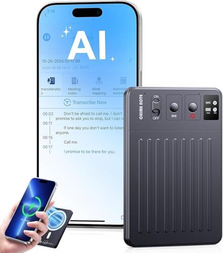 Grabadora de Voz AI 64GB Memoria, AI Voice Recorder Transcripción Gratuita