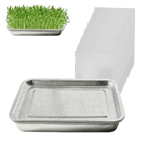 Cultiva tus propios brotes y microgreens en casa con este set de acero inoxidable