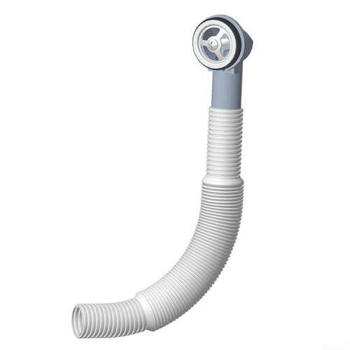 Repuesto de tubo de desbordamiento para fregadero, accesorio de drenaje redondo para lavabo con cabezal de desbordamiento de lavabo ajustable, tubo de desbordamiento de fregadero de plástico ABS
