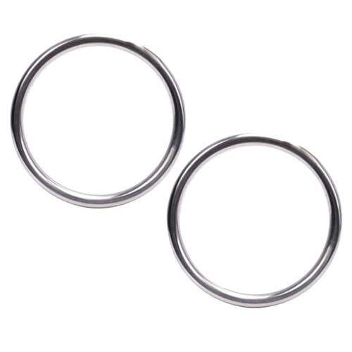 Uonlytech 2 Anillos de Acero Inoxidable para Entrenamiento Wing Chun, Resistencia Superficie Lisa, Ideales para Ejercicios de Peso en Artes Marciales
