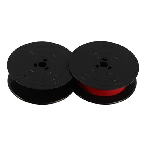 TINEASUR Cinta Compatible Escribir Doble de Carrete Negro para Máquina y Rojo, Recambio Tinta para Calculadoras y Máquinas de Escribir, Adecuado para Oficina, Escuela y Hogar