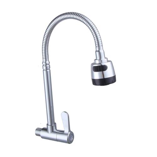 TWISAXC Grifo de lavabo de acero inoxidable flexible y giratorio de 360 grados, práctico y resistente, de instalación moderna, versátil, moderno, fácil de instalar,