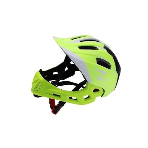 QLECXZI Casco de Bicicleta para niños con absorción de Impactos, Ligero, Transpirable, cómodo, con ventilación, Ajuste Ajustable, Equipo de Seguridad para niños y niñas, Verde, 50 cm a 55 cm