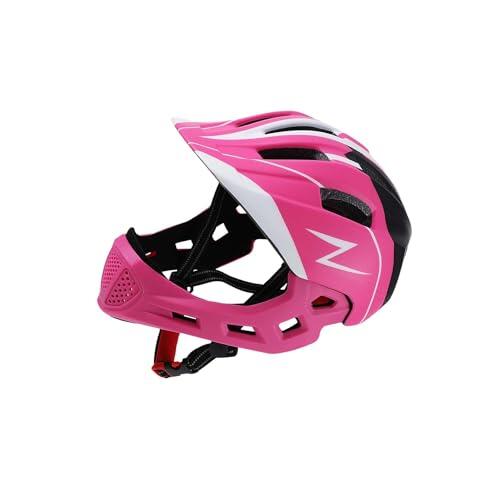 QLECXZI Casco de Bicicleta para niños con absorción de Impactos, Ligero, Transpirable, cómodo, con ventilación, Ajuste Ajustable, Equipo de Seguridad para niños y niñas, Rosa Morado, 50 cm a 55 cm