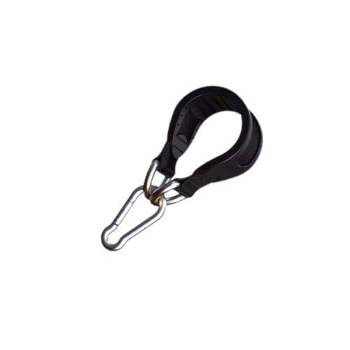 QUILSTM Correa de Ejercicio de Capacidad de Carga para Entrenar en el Gimnasio en casa. para Sistema de poleas para Entrenamiento. Accesorios para Manejar Cargas Pesadas con, Negro, 3.8 x 28 cm