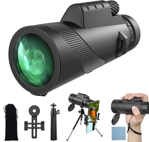 Severnier Telescopio Monocular, HD Monocular 12 x 50, Prisma BAK-4 de Alta Potencia y FMC monoculares, monocular, para observación de Aves, Caza, Viajes, conciertos