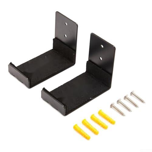 Axorafow Estante de pared de metal para snowboard con forro de fieltro grueso, colgador de exhibición resistente para almacenamiento en interiores, ancho de ranura de 9,5 cm/16,5 cm, color negro