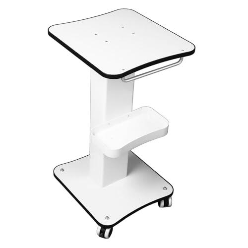Zisemeil Carrito para Instrumentos de Belleza, Duradero, de 3 Niveles, Carga de Almacenamiento Utilitario, Carrito de 440,9 Libras con Ruedas para Salón, Carga de PVC de Metal, 27,6 X 15 X 13,4