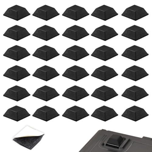 HUILLIGHT 30 Topes de Goma Autoadhesivos de Silicona 20 x 20 x 8 mm, Almohadillas Antivibración y Antideslizantes para Muebles, Altavoces, Lavadora y Electrodomésticos