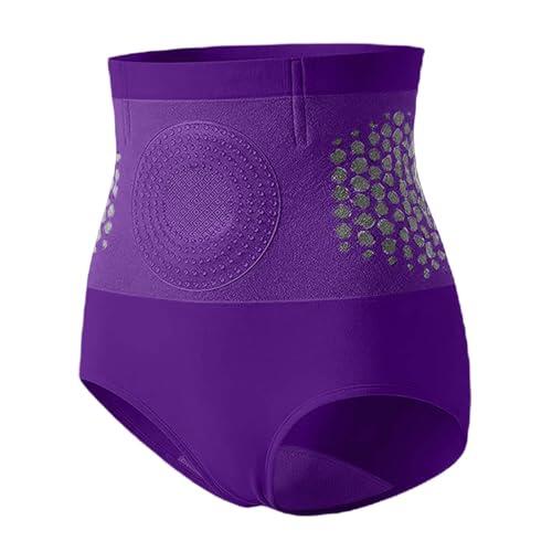 Genérico Thermogenic Fat Burning Sculpting Shorts, Hoch taillierte, bauchkontrollierende Body Shaper Shorts für Frauen, straffende und Formende Yogahosen, morado, XXXXL