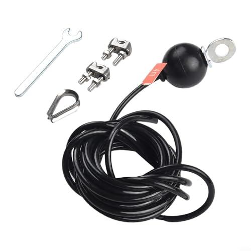Accarugty Cuerda de acero ajustable de 4 m para accesorios de gimnasio en casa, kit de cable de fitness resistente con capacidad de carga de 100 kg, alambre recubierto de goma y Gra