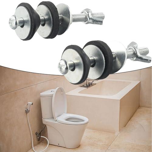 EaseSunny Kit de fijación para cisterna de inodoro, pernos de inodoro, juego de sellado de acoplamiento cerrado, accesorios de acero inoxidable y plástico, accesorio de reparación fácil de instalar