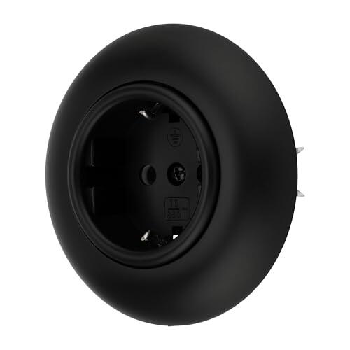 Diseño y funcionalidad: Análisis del enchufe empotrable retro serie VX1 negro mate