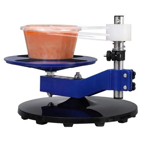 Máquina manual de envasado de alimentos para cajas, rotación y altura ajustable, fácil de operar, mejora la eficiencia, ideal para envolver