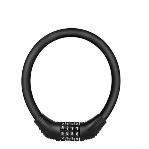 Candado de contraseña portátil para bicicletas de montaña con marco ligero de entrada de código personalizado y mecanismo de bloqueo confiable (negro)